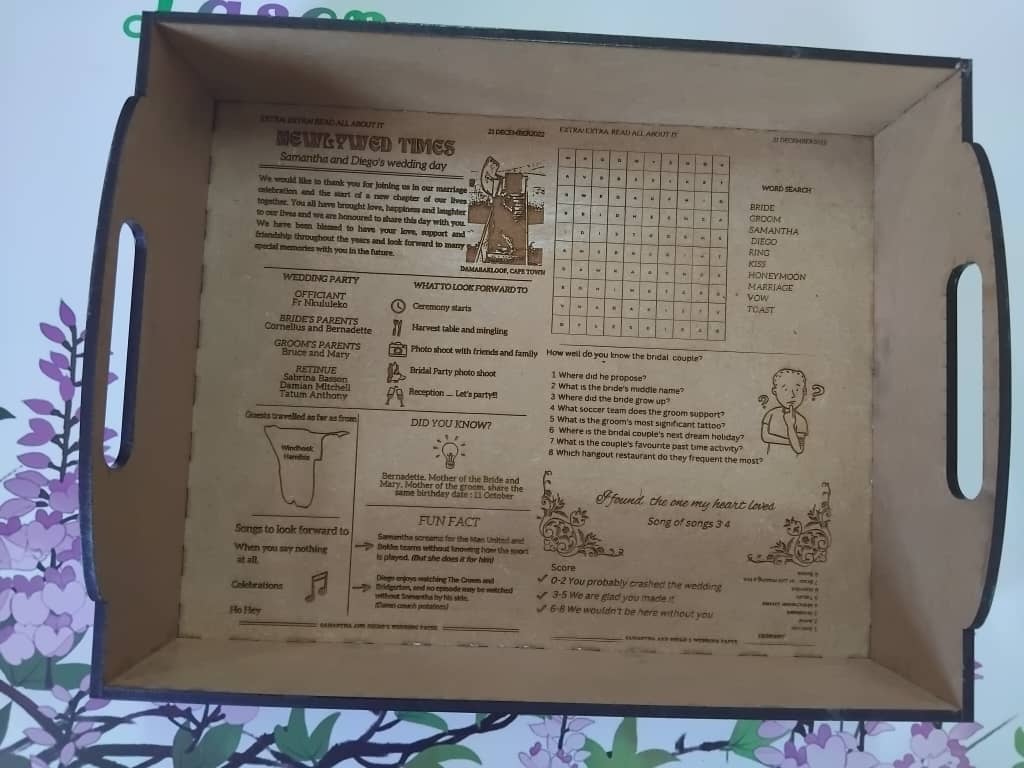Food Tray 2 (Engraved)
